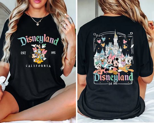 Disneyland Est 1955 California Shirt, Retro Mickey And Friends, Disney Castle Shirt, Mickey and Minnie Shirt, Disney Balloon Shirt