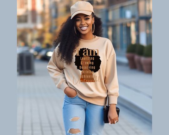 Black Woman Sweatshirt Gift for Black Girl Shirt, Melanin Sweatshirt, Black Girl Sweatshirt for Black Women, Inspirational Shirt Gift