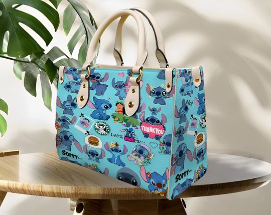 Lilo & Stitch Leather Handbag, Gift for women, Gift for mom