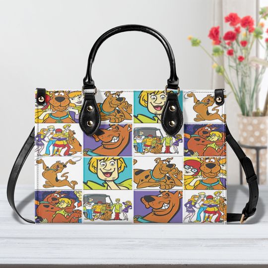Scooby Doo Women Leather HandBag, Gift for women, Gift for mom