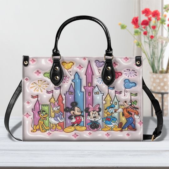 Mickey Cute Leather Handbag, Gift for women, Gift for mom