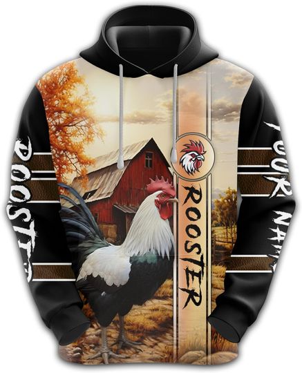 Rooster Hoodie, Chicken Hoodies For Men Women, Mexico Hoodie 3D Printed Sweatshirt