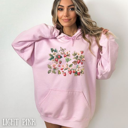 Butterfly Graphic Hoodie, Strawberry Hoodie