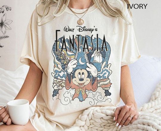 Vintage Magic Mickey Shirt, Fantasia Sorcerer Mickey Shirt, Vintage Disneyland Shirt, Magical Kingdom, Hollywood Studios, Women Disney Shirt