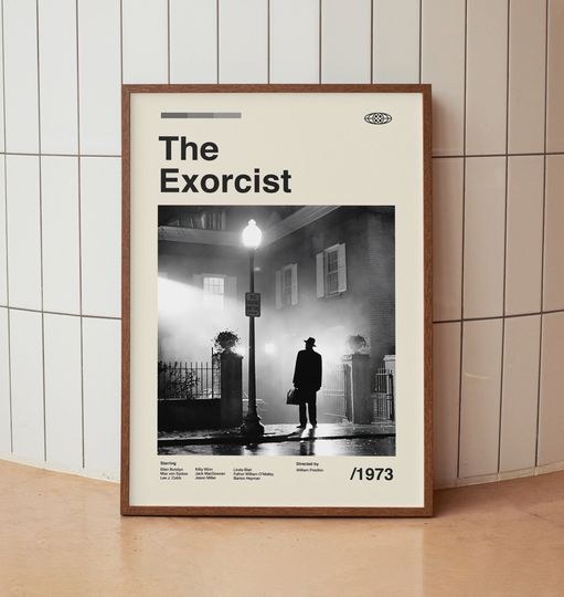 The Exorcist Vintage Movie Poster - Calassic Horror Film - Minimalist Midcentury