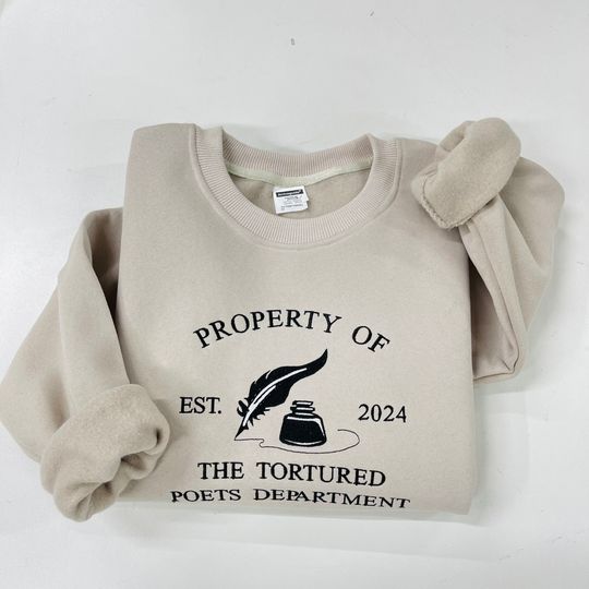 The Tortured Poets Department Embroidered Sweatshirt, TTPD New Album
