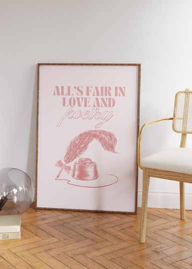 All's Fair in Love and Poetry Print, Taylor Poster