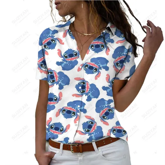 Disney Funny Stitch Hawaiian Shirt
