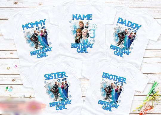 Frozen Birthday Shirt, Frozen Family T-shirts, Elsa Birthday Girl Shirts, Frozen Custom Shirts, Frozen Matching Shirts, Disney BDay Shirts