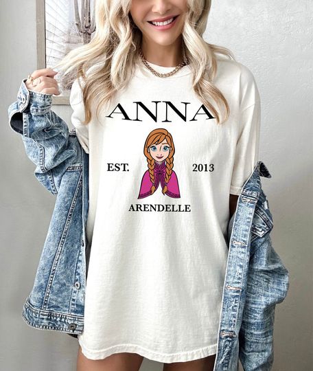 Comfort Colors Shirt, Anna T-Shirt, Arendelle Princess Tee, Frozen Shirt, Disney Princess Tee, Elsa Shirt, Frozen Sisters Tee, Gift For Her