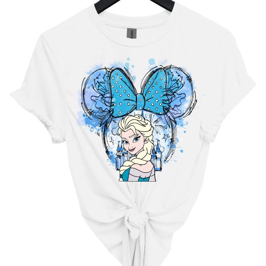 Frozen Shirt, Frozen Elsa Shirt, Disney Vacation Princess Gift, Disney Frozen Shirt, Minnie Ears Elsa, Princess Castle Shirt, Disney Elsa