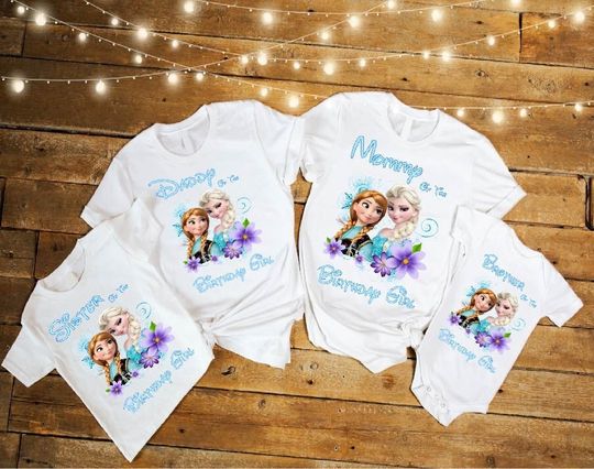 Frozen Family Birthday Shirts, Elsa Birthday Shirt, Frozen Custom Shirt, Frozen Personalized Shirts, Frozen Family Party shirts, Elsa Tshirt