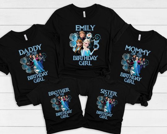 Frozen Custom Birthday Shirts, Frozen Party Family Shirts, Frozen Birthday T shirts, Frozen Shirts, Frozen Kids Shirts, Elsa Birthday Shirts