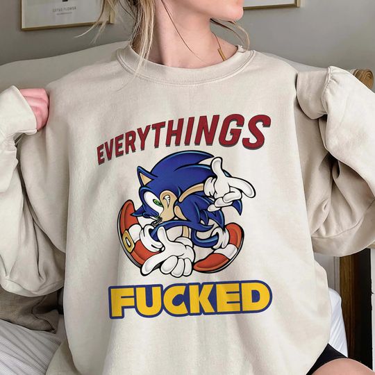 Sonic Everythings Fucked Shirt, Funny Sonic Shirt
