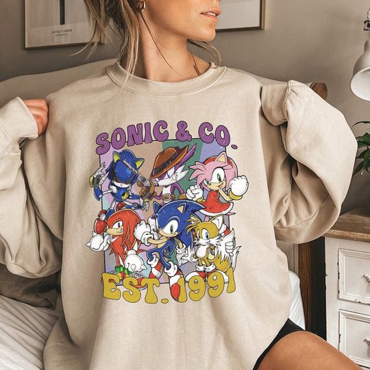 Vintage 1991 Sonic The Hedgehog and Co. Comfort Colors Shirt