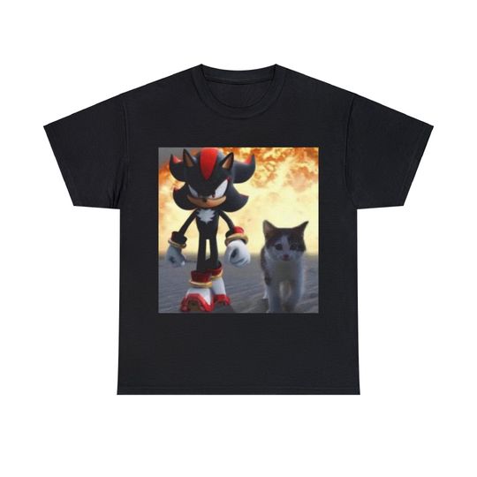 Shadow The Hedgehog & Cat T-shirt, SONIC Unisex T-SHIRT, Gift for Sonic Fans