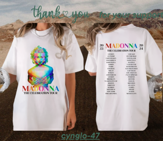 Madonna Tour 2024 Celebration Double Sided Shirt