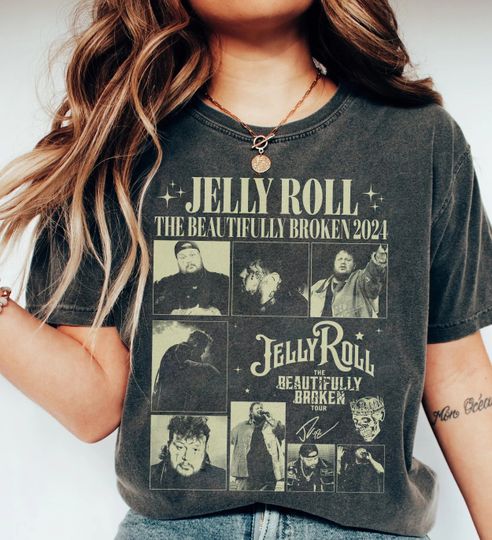 90s Jelly Roll 2024 Concert Shirt, The Beautifully Broken Tour Tee Unisex, Jelly Roll Shirt Gift For Men Women Shirt, Country Music Shirt