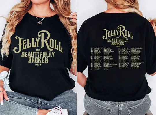 Jelly Roll The Beautifully Broken Tour 2024 Shirt, Jelly Roll Fan Shirt, Jelly Roll 2024 Concert Shirt, The Beautifully Broken 2024 Tee
