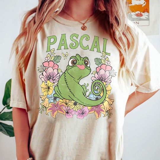 Retro Disney Tangled Pascal Floral Rapunzel Family Shirt thday Gift