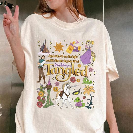 Vintage Rapunzel Tangled Shirt | Floral Rapunzel Shirt