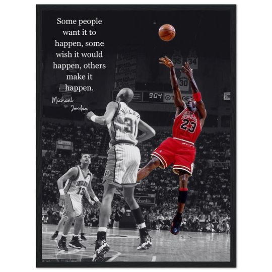 Michael Jordan Quotes Wall Decor Poster, Basketball Player Poster