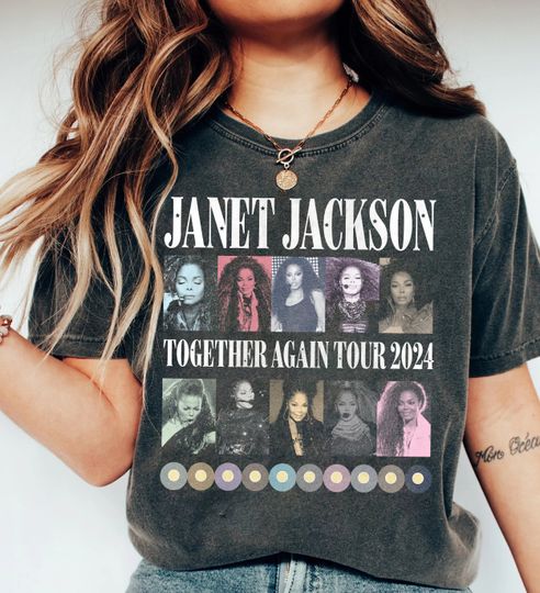 Janet Jackson 90s Vintage Shirt, Janet Jackson Together Again Tour 2024 T-Shirt, Janet Jackson Music Tour Tee, Gift for Fans shirt