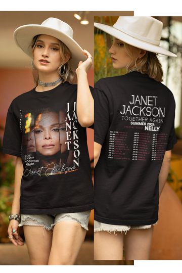 2 Sides Janet Jackson Unisex Tshirt, Together Again Summer 2024 Tshirt,  Band TShirt, Sweatshirt Janet Jackson