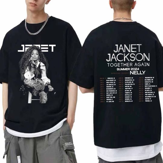 Janet Jackson Together Again Summer Tour 2024 Shirt, Janet Jackson Concert Shirt, Together Again 2024 Shirt, Janet Jackson Fan Gift