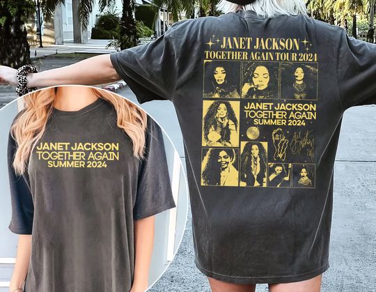 Vintage Janet Jackson 2Side Shirt, Together Again Tour 2024 T-Shirt,  Janet Jackson Tour Merch Tee, 90s Singer Janet Jackson Classic