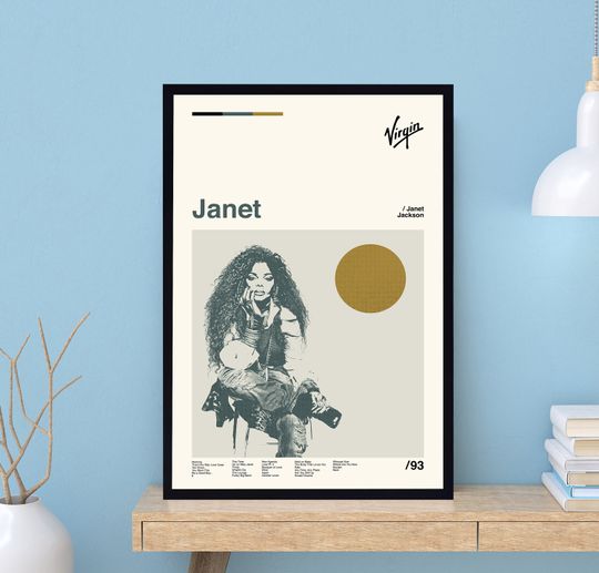 Janet Music, Janet Jackson Poster, Janet Poster, Minimalist Poster, Birthday Gifts, Home Decor, Fan gifts