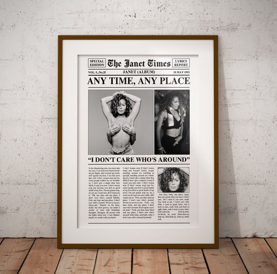 Janet Jackson Poster, The Janet Time , Janet(album) Gifts for Janet Jackson Fans,Janet Jackson Print Gift For Fan Women Love Poster