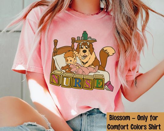 Vintage Nana Dog Nurse Shirt, Peter Pan Disney Nurse T-shirt