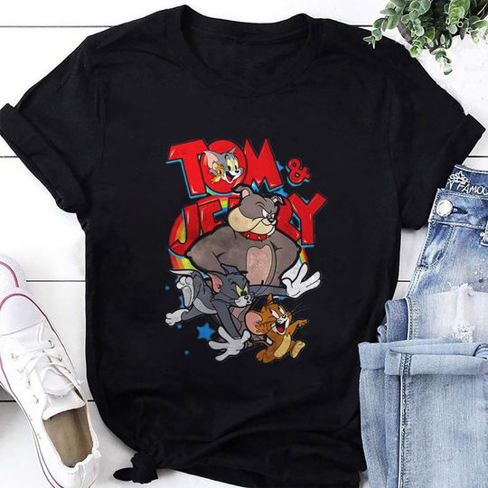 Tom And Jerry And Spike T-Shirt, Tom And Jerry Shirt Fan Gifts, Tom And Jerry Cartoon Network Shirt, Tom And Jerry Vintage Shirt