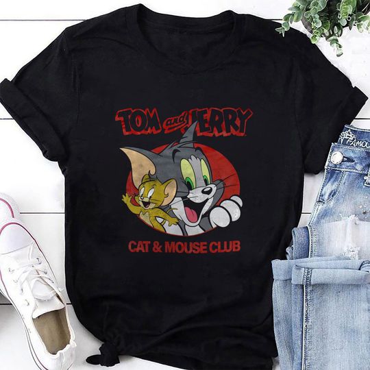 Tom And Jerry Cat & Mouse Club T-Shirt, Tom And Jerry Shirt Fan Gifts, Tom And Jerry Cartoon Network Shirt, Tom And Jerry Vintage Shirt