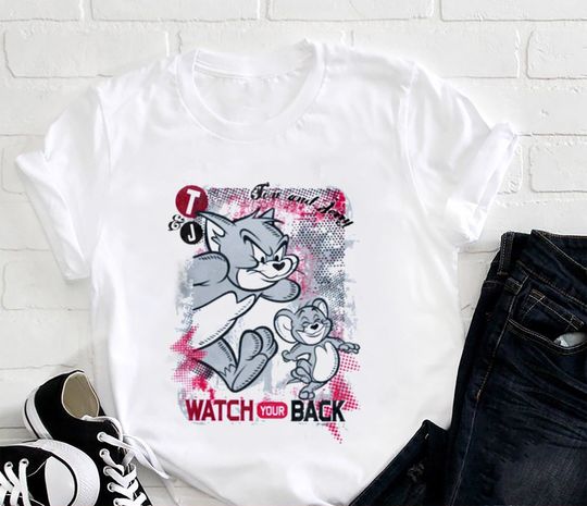 Tom And Jerry Watch Your Back T-Shirt, Tom And Jerry Shirt Fan Gifts, Tom And Jerry Cartoon Network Shirt, Tom And Jerry Vintage Shirt