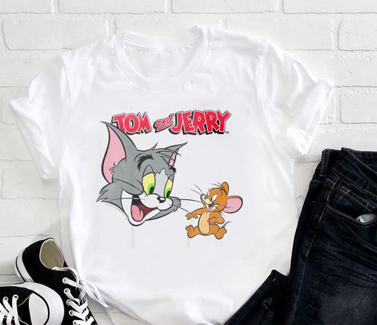 Tom And Jerry Logo Portrait T-Shirt, Tom And Jerry Shirt Fan Gifts, Tom And Jerry Cartoon Network Shirt, Tom And Jerry Vintage Shirt