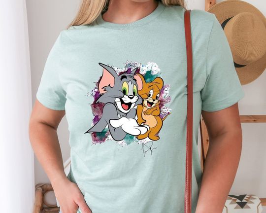 Tom and Jerry Shirt, Personalized Tom and Jerry Shirt, Funny Tom and Jerry Shirt, Tom and Jerry Couple Shirt, Cartoon Shirt, Gift for kids