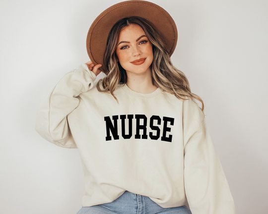 NURSE Sweatshirt, Healthcare Worker Sweatshirt, Gift for Nurse, New Nurse
