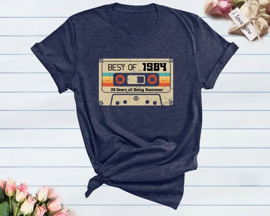 1984 Vintage Shirt, 1984 Birthday Shirt, 39th Birthday Gift, 39th Birthday Gift Shirt,1984 Vintage Tee,1984 Retro Shirt, 1984 Cassette Shirt