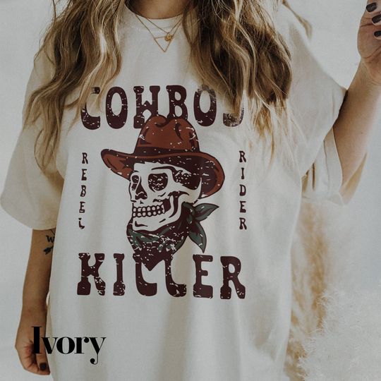 Cowboy Killer Shirt | Western Graphic Tee | Country Graphic Tee | Retro Cowboy Shirt | Cute Western Shirt | Country Concert Shirt