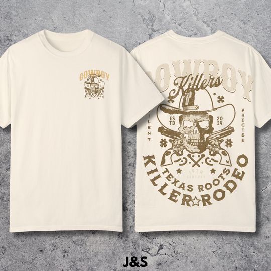 Cowboy Rodeo Vintage Graphic T-Shirt, Retro Cowboy Shirt, Vintage Washed Shirt, Gift Oversized Tees, Cowboy Killers