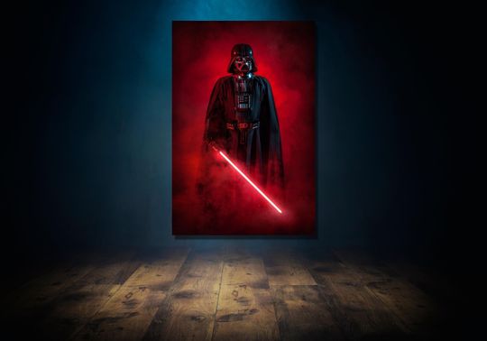 Darth Vader Poster,Starwars Darth Vader Print, Midnight Starwars Print Art, Darth Vader Print Art, Clone Wars,Ready