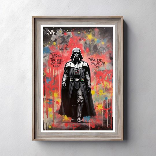 Darth Vader Street Art Graffiti ART PRINT POSTER Wall Decor Gifts