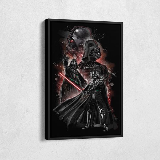 Darth Vader Poster Star Wars Art Wall Art Print Home Decor Framed Poster Gift for Kids