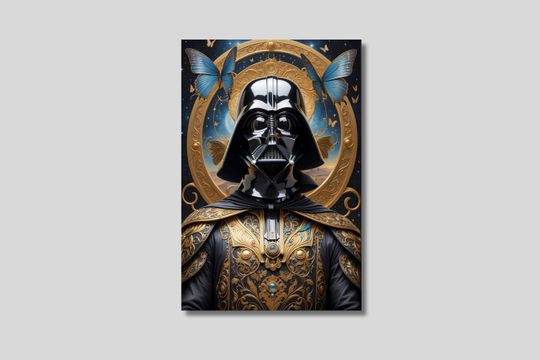Starwars Darth Vader Poster, Midnight Starwars Print Art, Darth Vader Wall Art Decor, Darth Vader Fan Gift, Darth Vader Poster