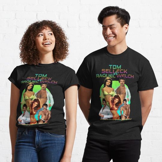 Tom selleck and Raquel actor Welch Sexy 80s Classic T-Shirt
