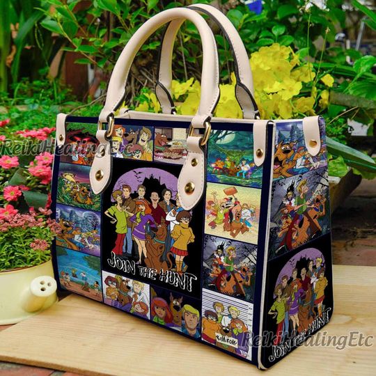 Scooby Doo Vintage Leather Handbag, Scooby Doo Leather Top Handle Bag, Shoulder Bag, Crossbody Bag, Vintage HandBag