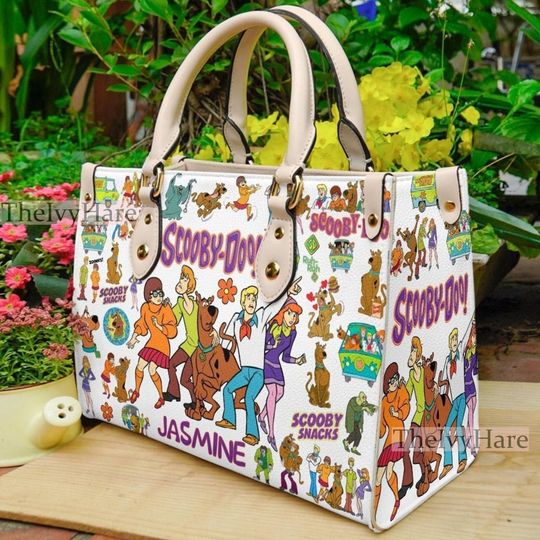 Scooby Doo Vintage Leather Handbag, Scooby Doo Leather Bag, Top Handle Bag, Vintage HandBag, Crossbody Bag, Shoulder Bag
