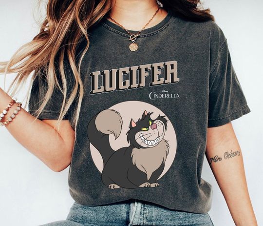 Lucifer Cat Shirt, Cinde T-shirt, Disney Cats Disney T-shirt